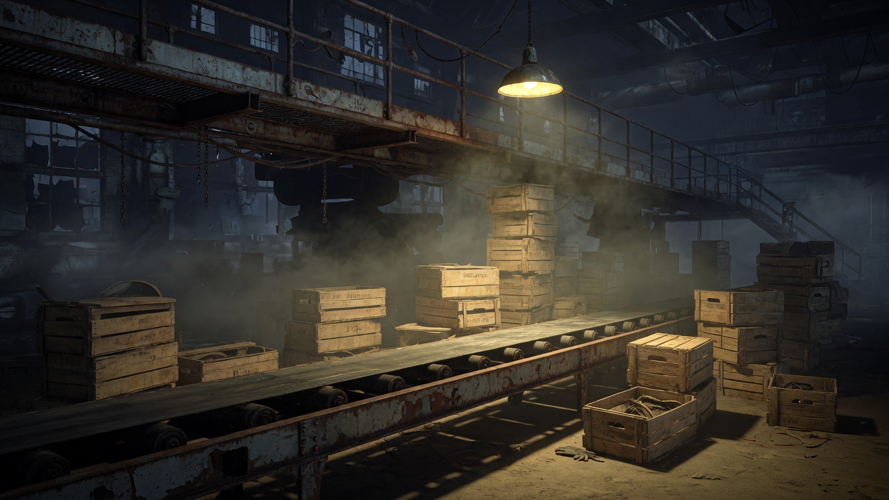 Factory catwalk and crate lanes for KMM throw practice